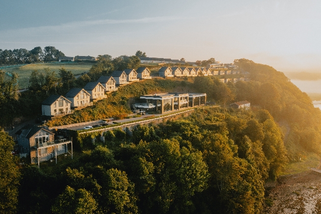 The side of a hill with buildings on it