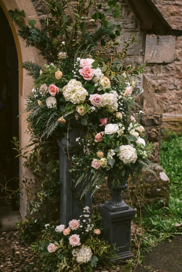 Three bouquets of flowers